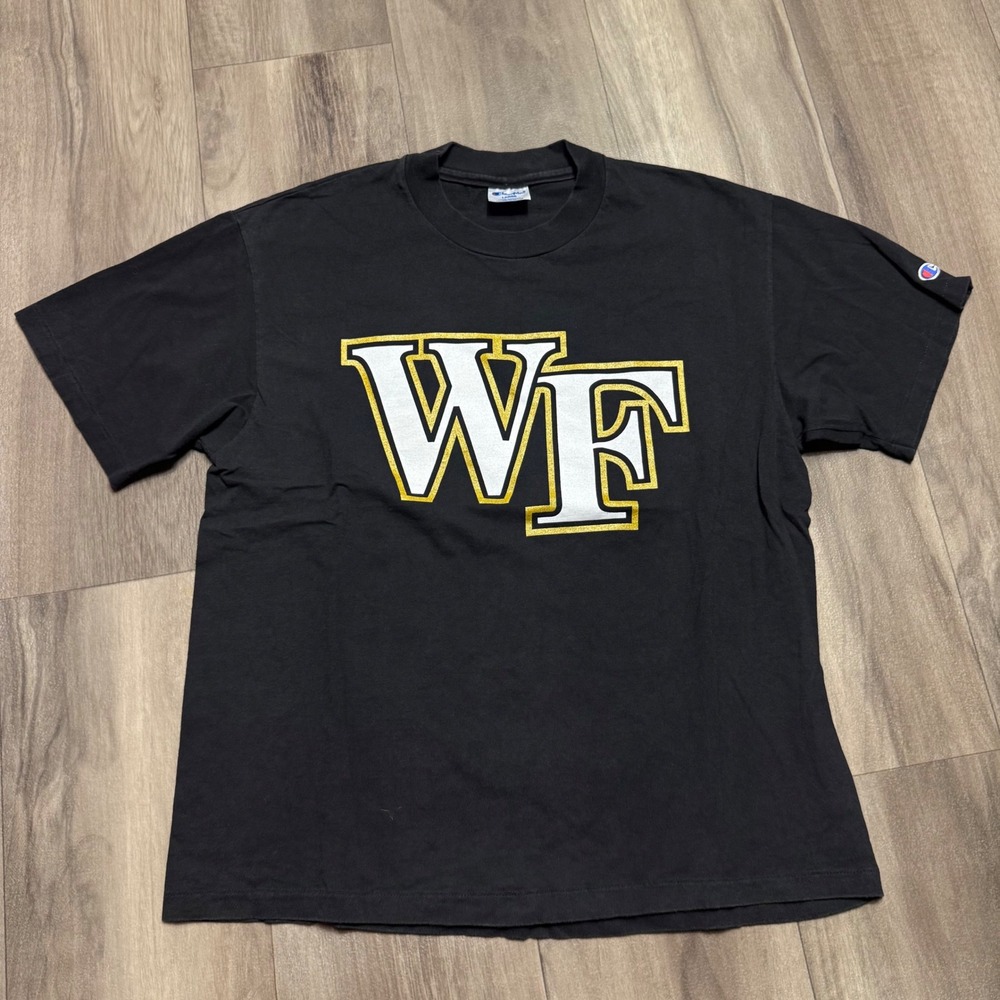Vintage Champion Wake Forest Screamin Demons T-Shirt 1993-94 Black Large USA